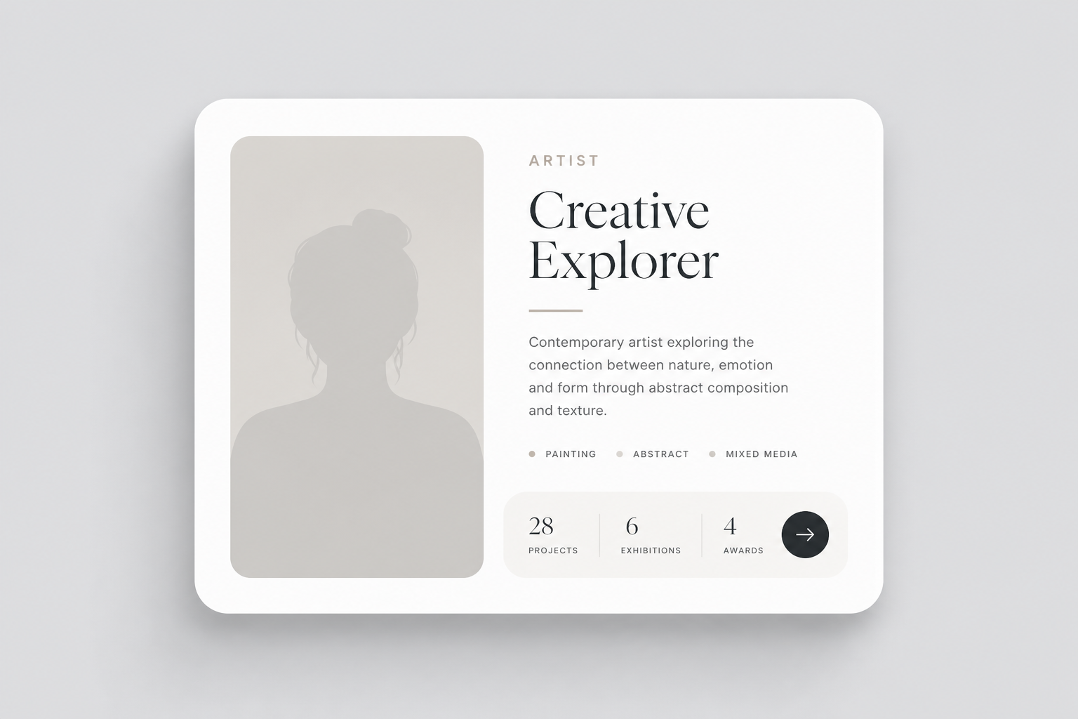 Digital practice card mockup